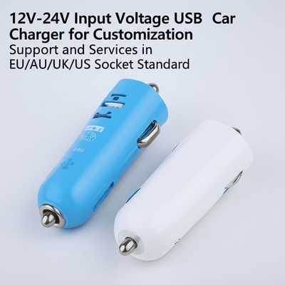 購入 双 USB カーチャージャー 2.4A 3.0A 出力 12V-24V 入力 EU/AU/UK/US online manufacture