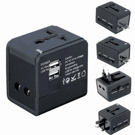 良い価格 5V 1A/5V 2.1Aのポータブル普遍的な旅行アダプターの黒AC壁の台紙 オンライン
