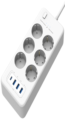 4ポート PD 32W スマート パワー ストライプ ACソケット 250V16A 4000W