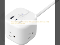 3つのUSBポート USB C 5V3A 15W最大,USB A1/A2 5V2.4A 12W最大